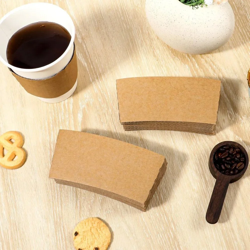 [NEW] 100-PACK COFFEE CUP SLEEVES - READY-TO-USE ! (100/CASE)